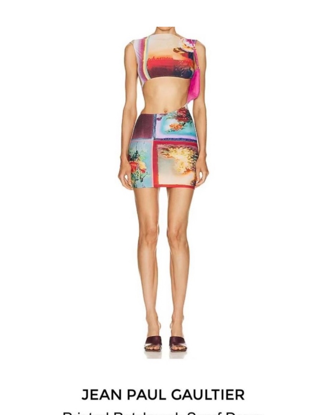 Jean Paul Gaultier Multicolor Patchwork Mini Skirt - Pink/Blue